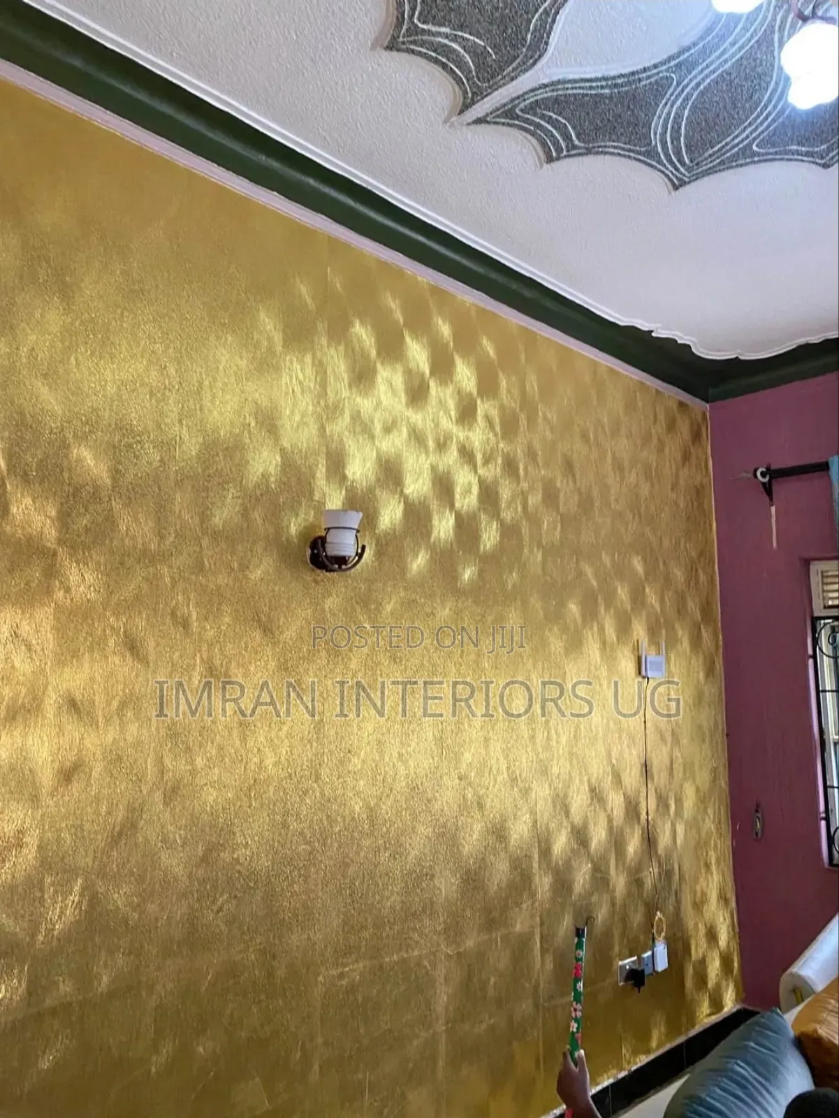 Nice Looking Gold Wallpaper Wall Stickers Per Square Meter