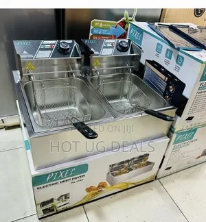 Pixel Commercial Electric Double Deep Fryer, 12 Liters /12l