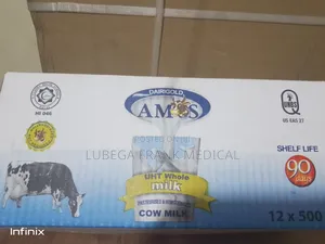 Uht Whole Long Life Milk a Full Box of 12packets