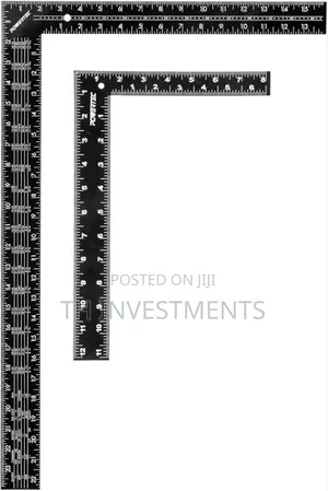 Square Ruler With Imperial Metric Graduations (1pk)