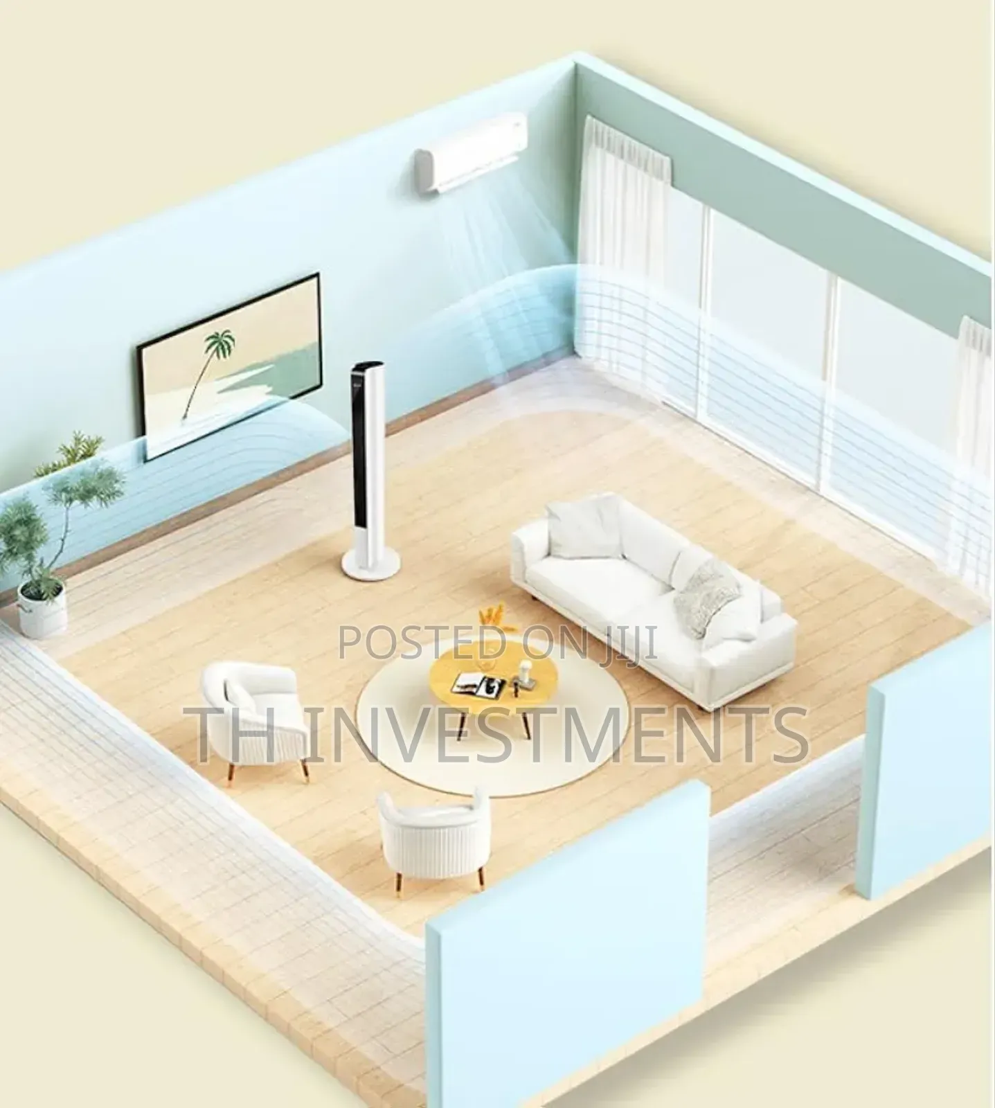 Tower Fan Cooling and Heating Dual-Purpose Negative Ion Air