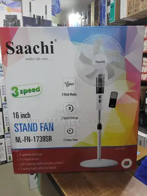 Saachi 16inch Stand Fan With Remote Nl-Fn-1739sr