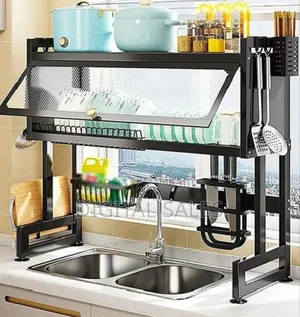 Over the Sink Dish Drainer Storage