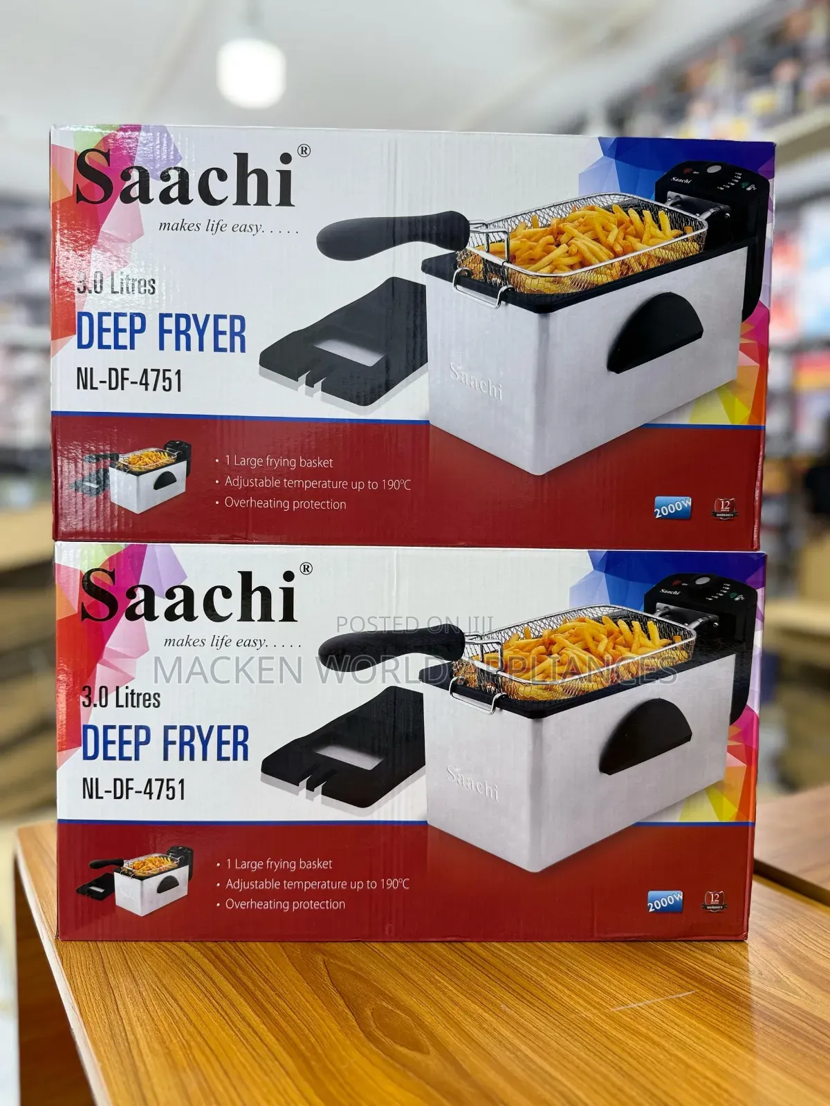 3 Liters Saachi Single Deep Fryer