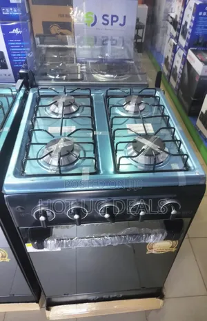 Spj 50*50cm Full Gas Standing Cooker + Gas Oven - Black