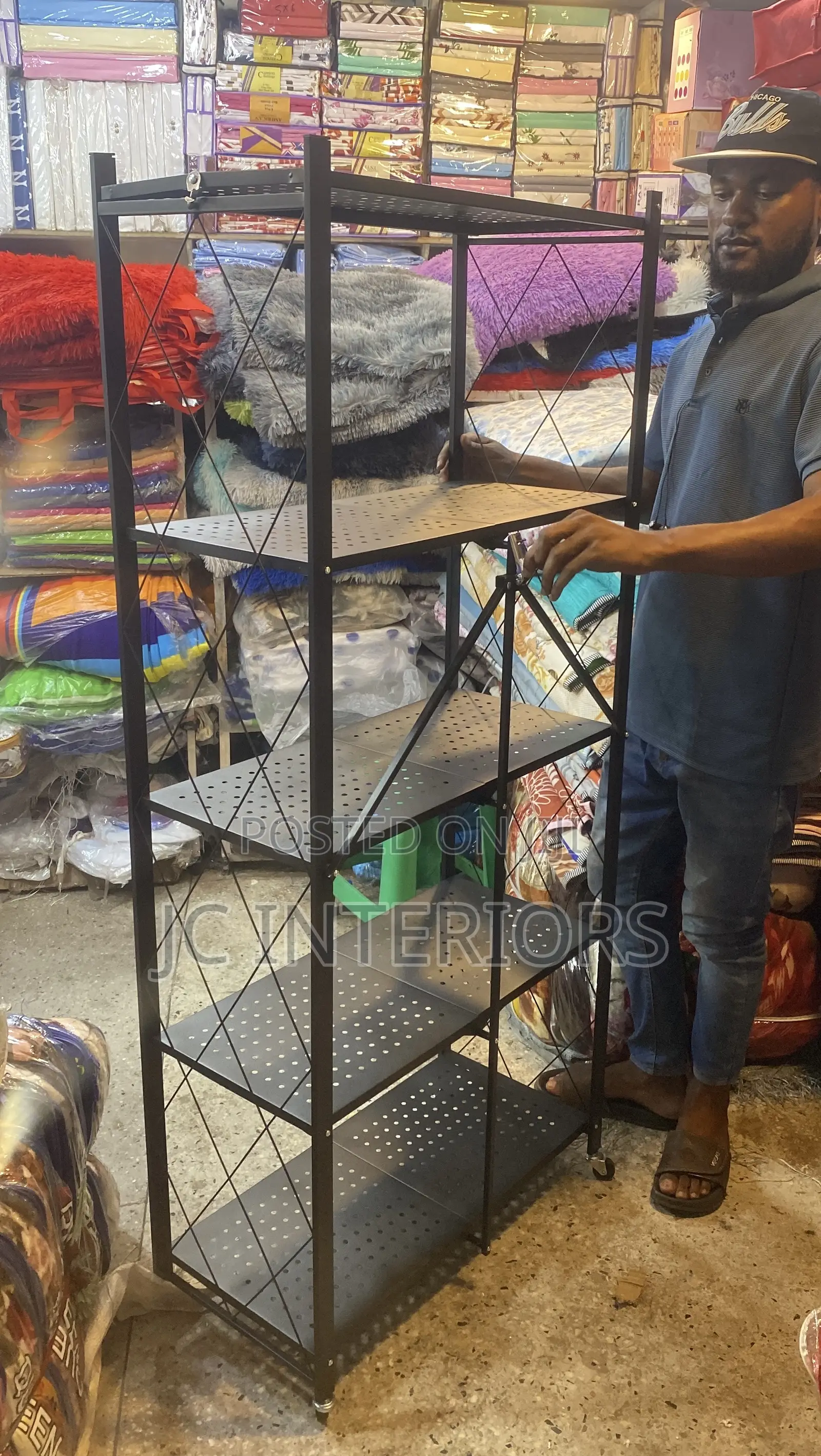 Foldable 5-Tier Kitchen Rack