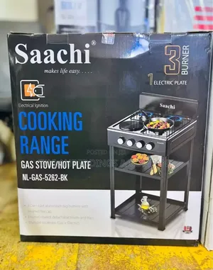 (3+1) 3 Burner and 1 Hot Plate Gas Stove With Stand