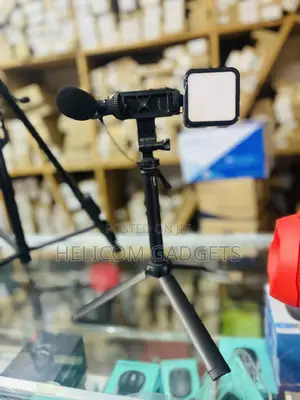 Phone Tripod With Light and Microphone