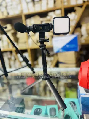 Phone Tripod With Light and Microphone