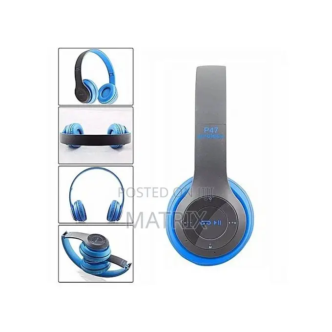 P47 Wireless Bluetooth Portable Headphones With Stereo Fm