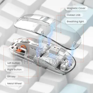 Nalacal Transparent Wireless Mouse 5.1 2.4g Mini Bluetooth.