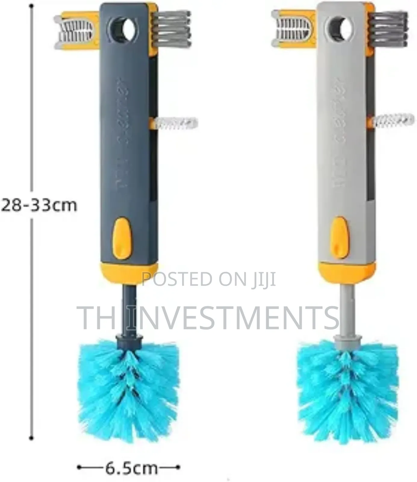 In 1 Bottle Gap Cleaner Brush Multifunctional Blue Grey