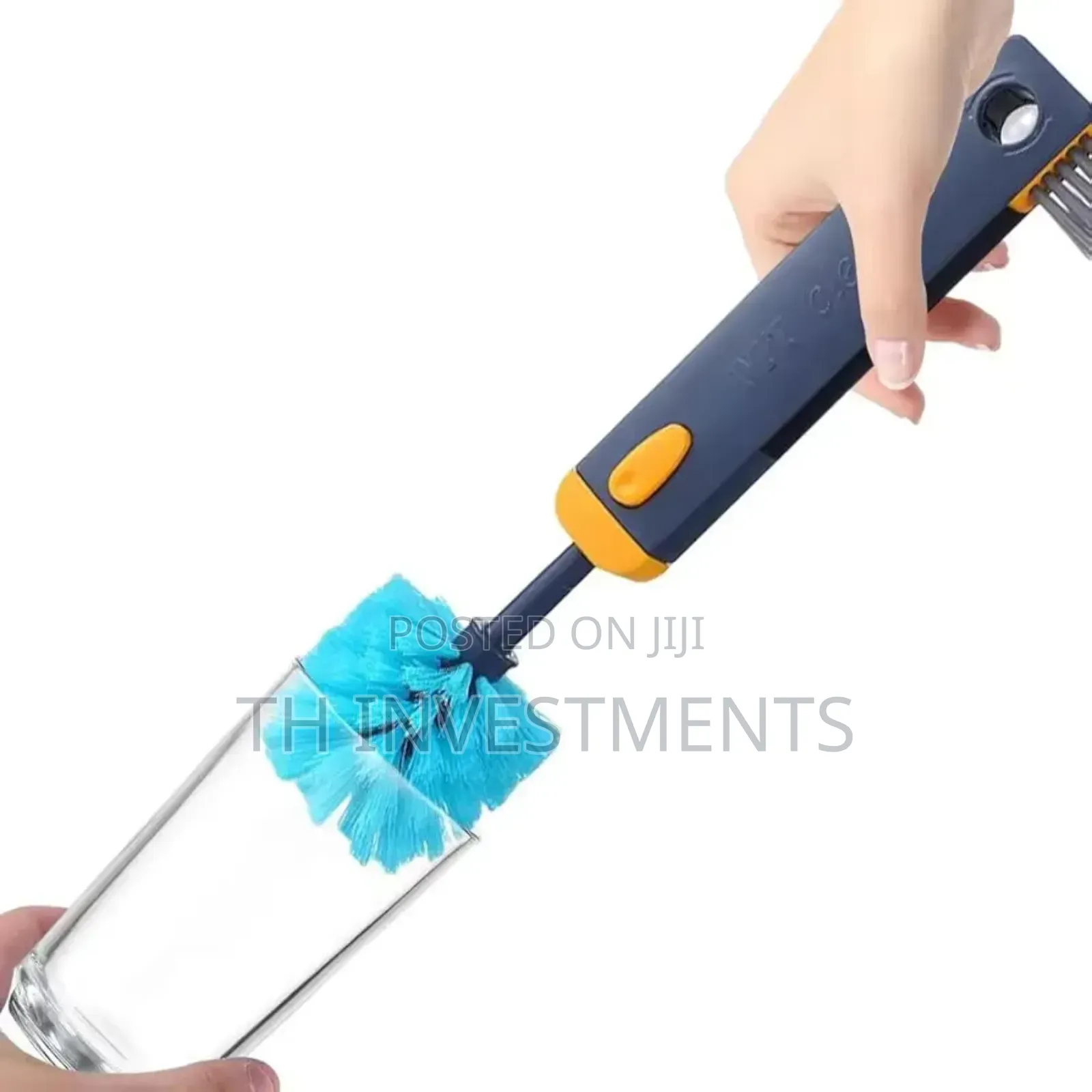 In 1 Bottle Gap Cleaner Brush Multifunctional Blue Grey