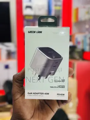 Green Lion Gan Adapter 45w 2 Usb-C Ports - Grey