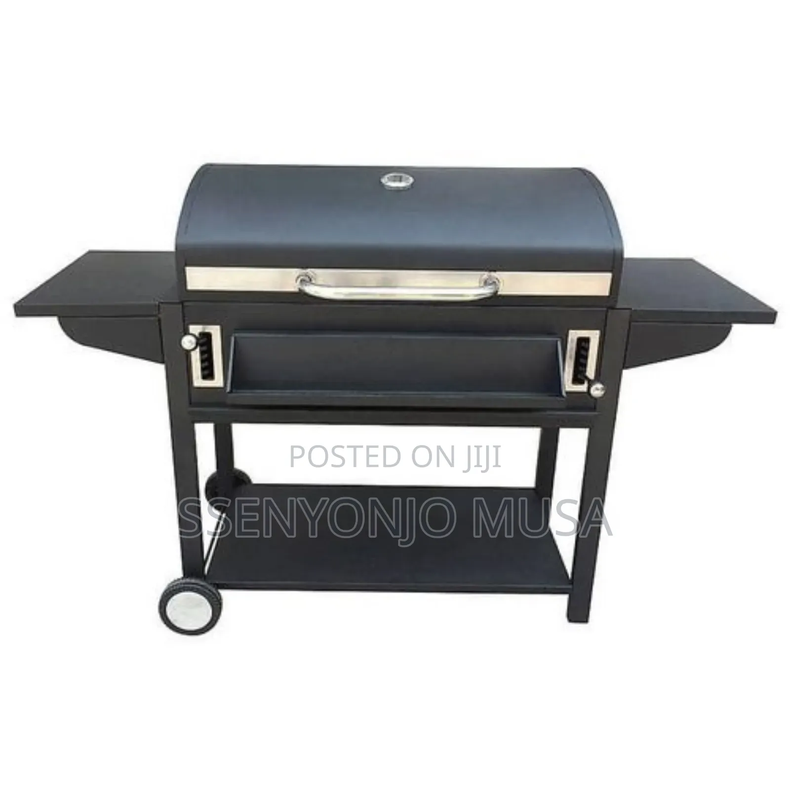 Adjustable Foldable Charcoal BBQ Smoker Grill - Cast Iron