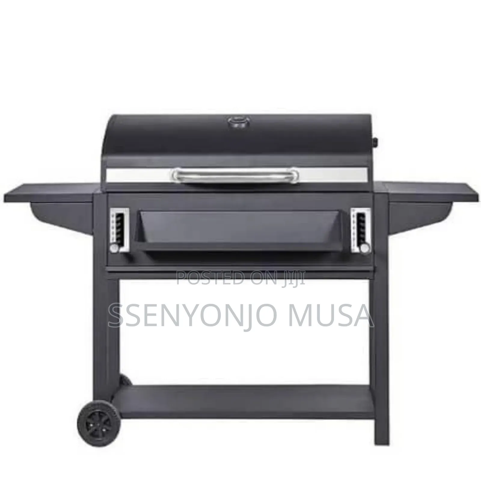 Adjustable Foldable Charcoal BBQ Smoker Grill - Cast Iron