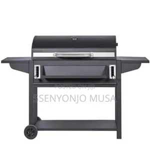 Adjustable Foldable Charcoal BBQ Smoker Grill - Cast Iron