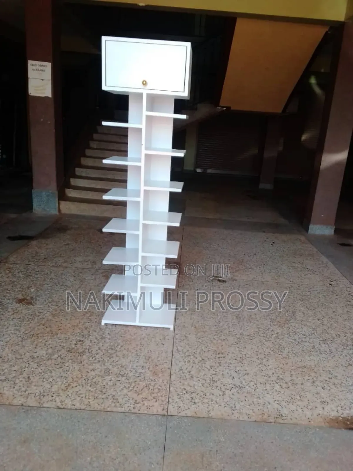 White Shoe Rack With One Drawer