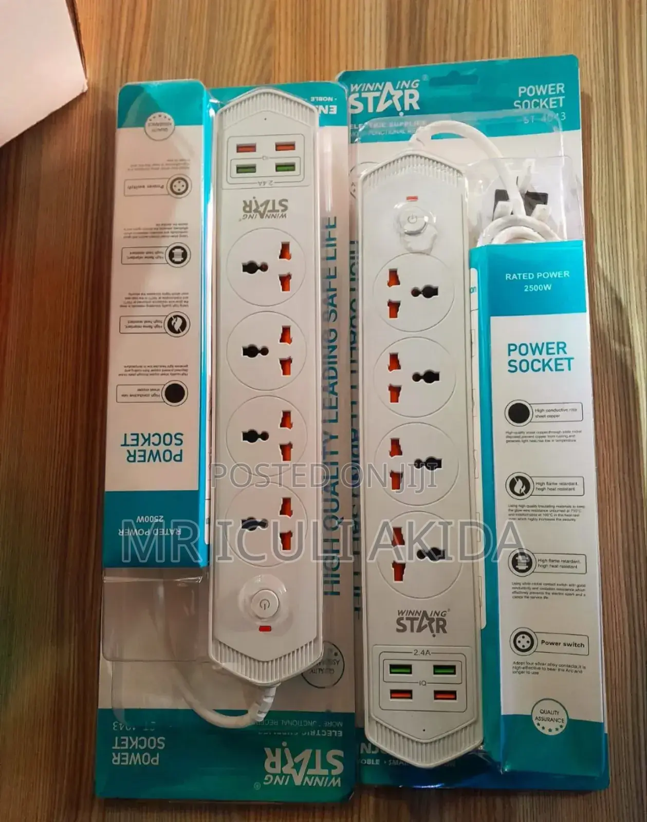 Winning Star 2500w Extension Cable With Usb Charging Ports