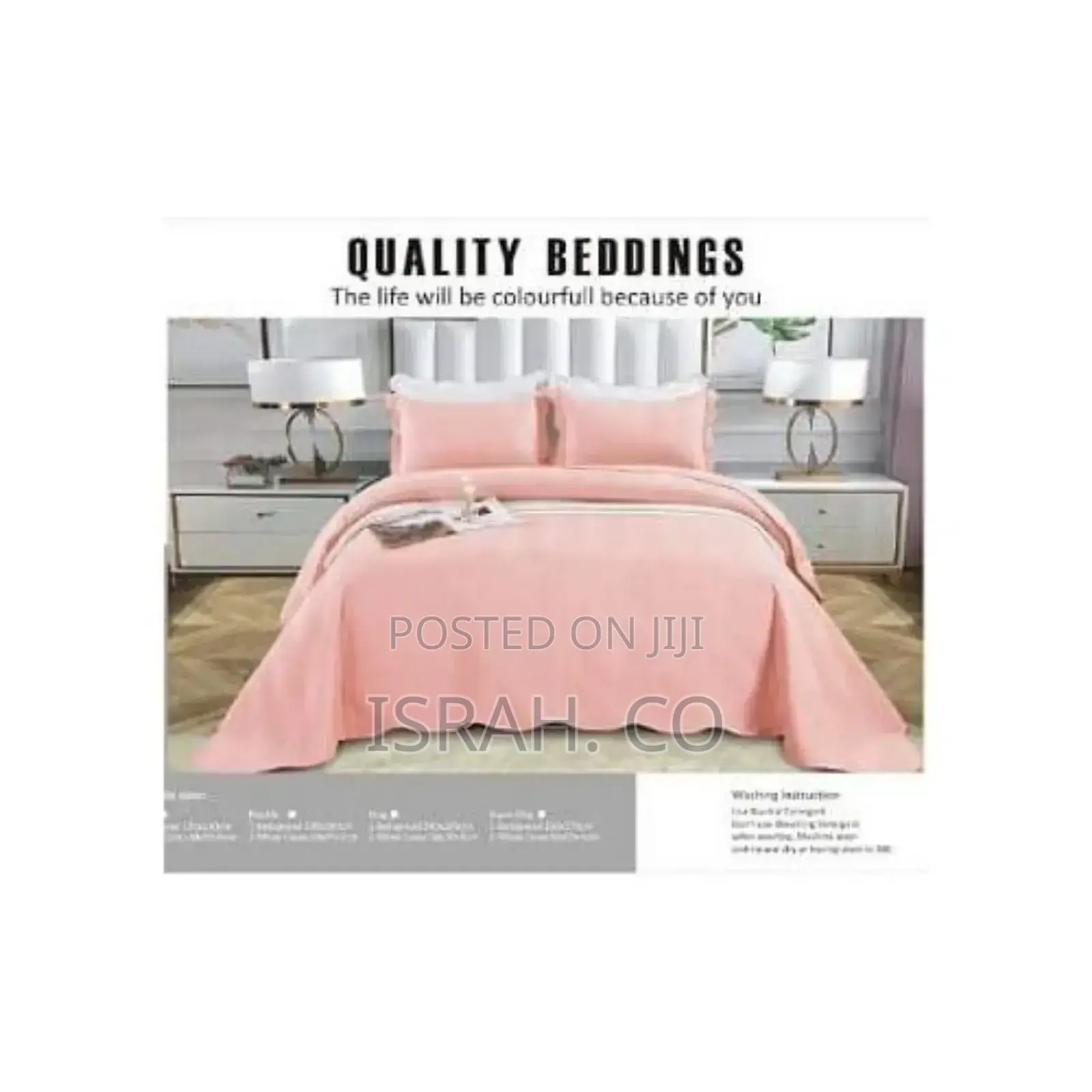 Plain Embossed Comforter Bedding Double Duvet Cover
