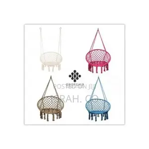 Multicolored Hanging Chair With a String Rope