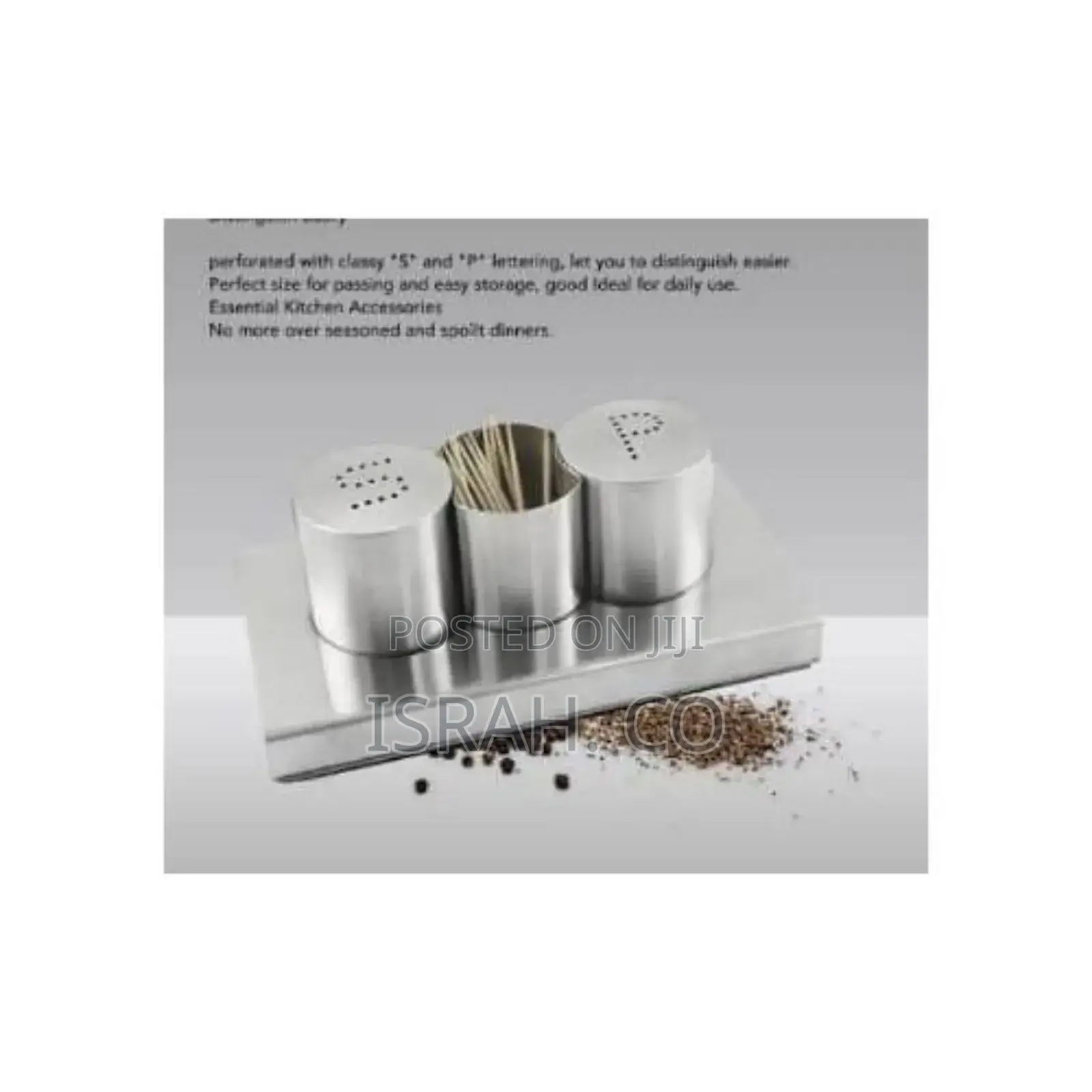 Stainless Table Set With Napkin Holder Toothpick Dispenser