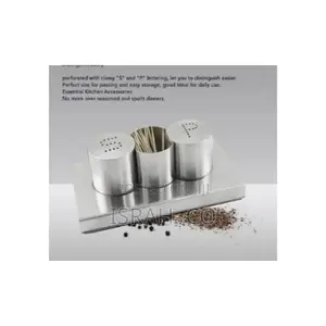 Stainless Table Set With Napkin Holder Toothpick Dispenser