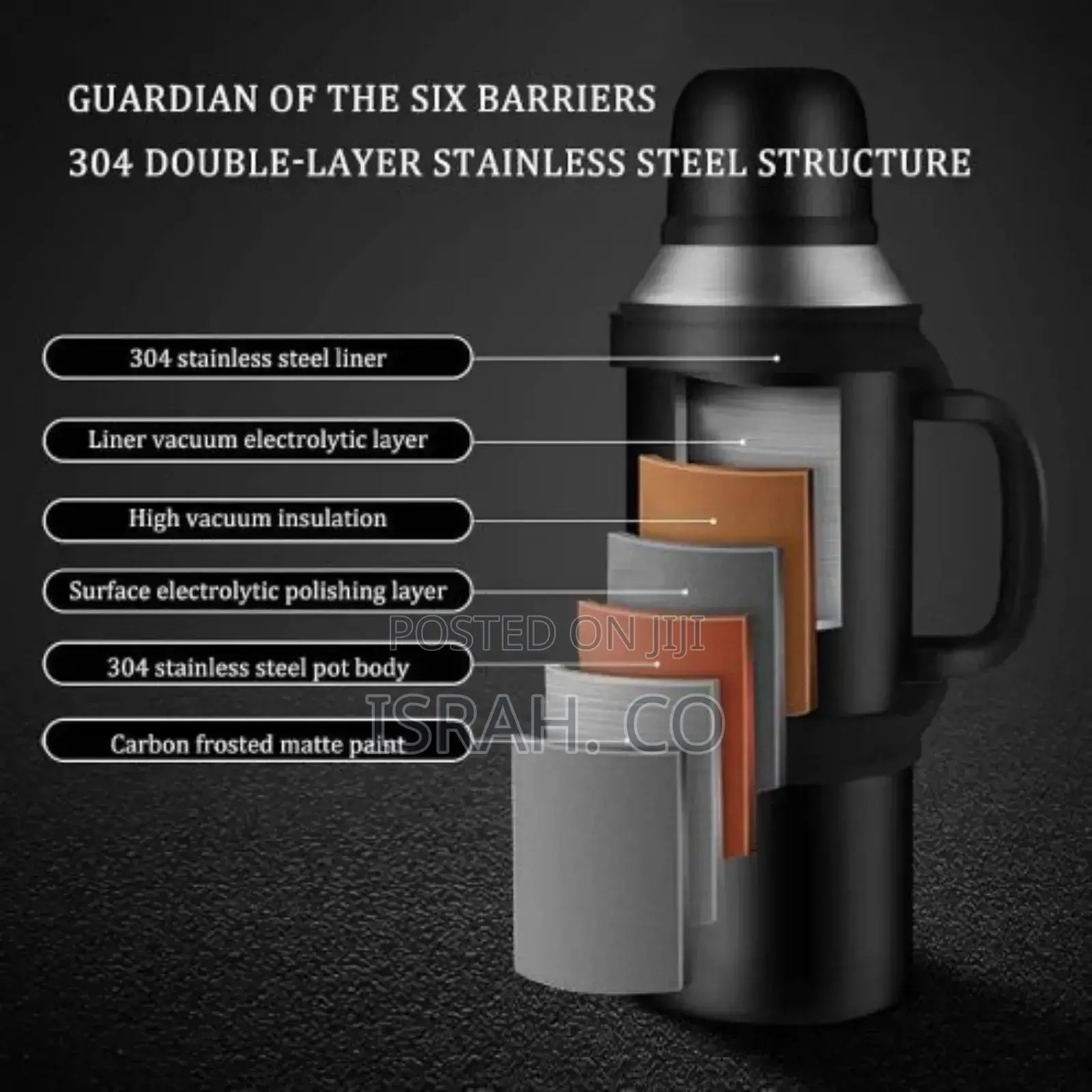 Portable Thermos Flask for Household and Outdoor Use,