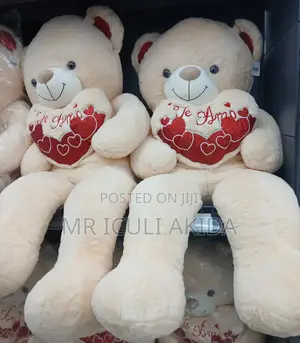 Te Amo Big Human Size Stuffed Cream Teddy Bear