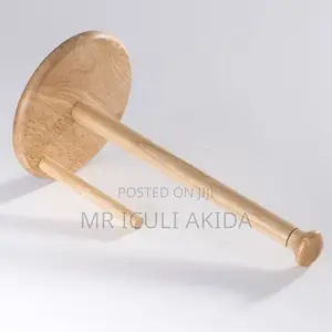 Solid Bamboo Countertop Paper Towel Roll Holder Stand