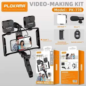 Plokama Video Making Kit Pk778 Dual Flash With Microphone For Vlogging
