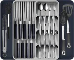 Expanding Cutlery, Utensil, and Gadget Organizer