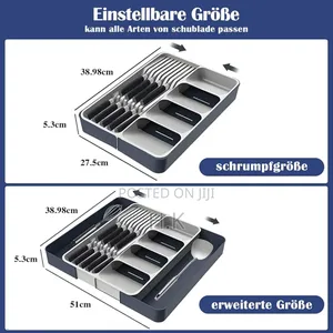 Expanding Cutlery, Utensil, and Gadget Organizer