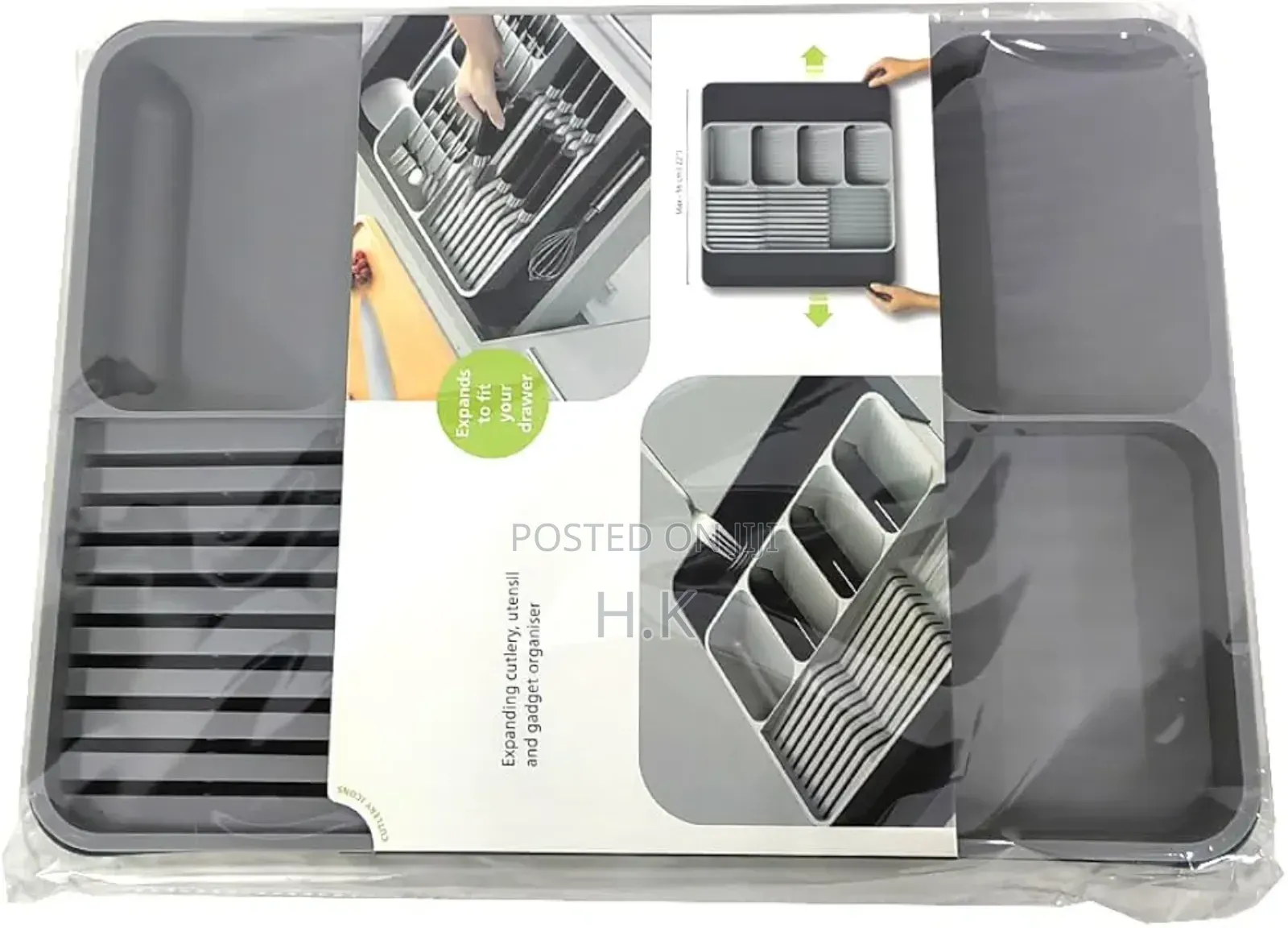 Expanding Cutlery, Utensil, and Gadget Organizer