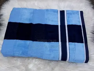 Towel Stripped Blue Velvet