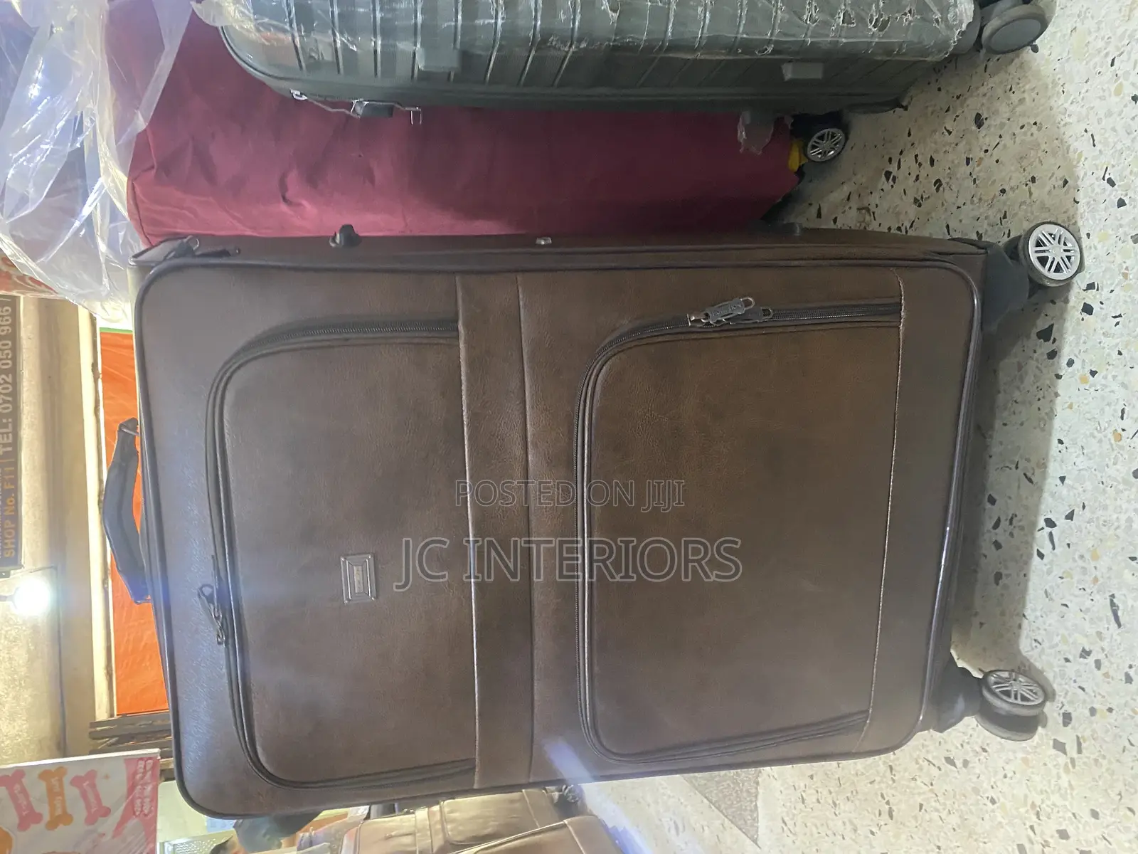 Dark Brown Leather Suitcases