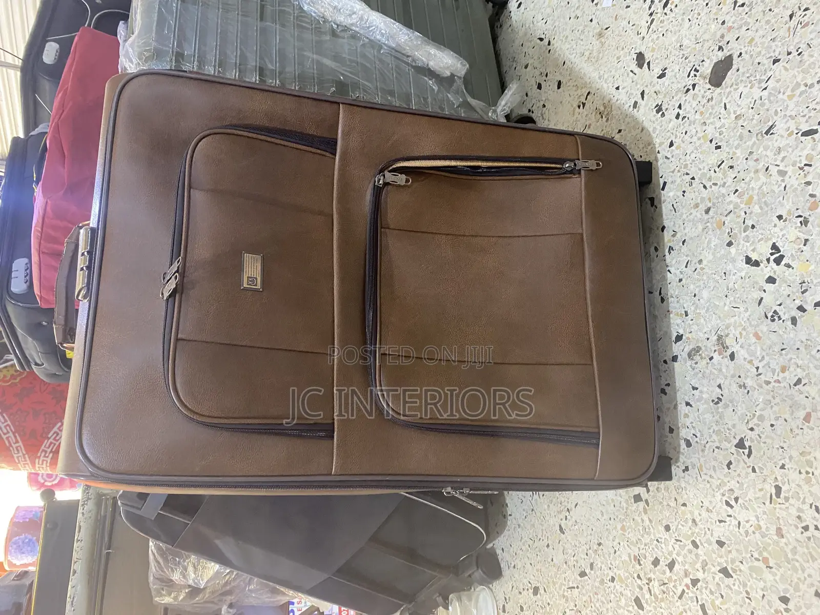Dark Brown Leather Suitcases
