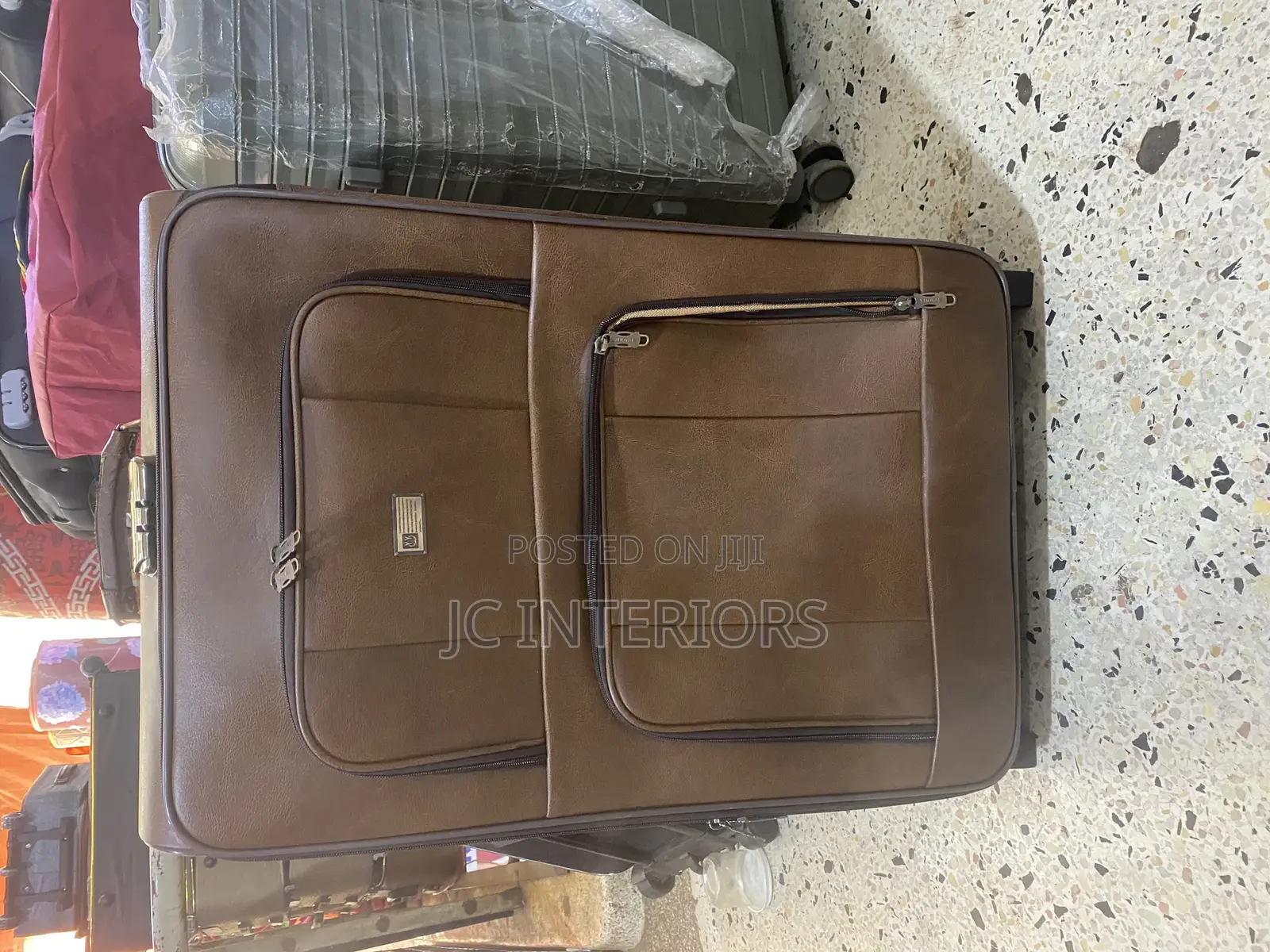 Dark Brown Leather Suitcases