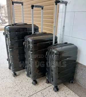 3 in 1 Luggage Waterproof Travel Suitcase - Black