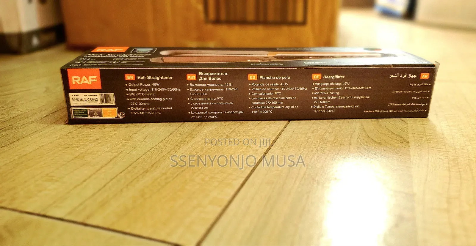 Raf Hair Straightener - 45w, Digital Temperature Control-
