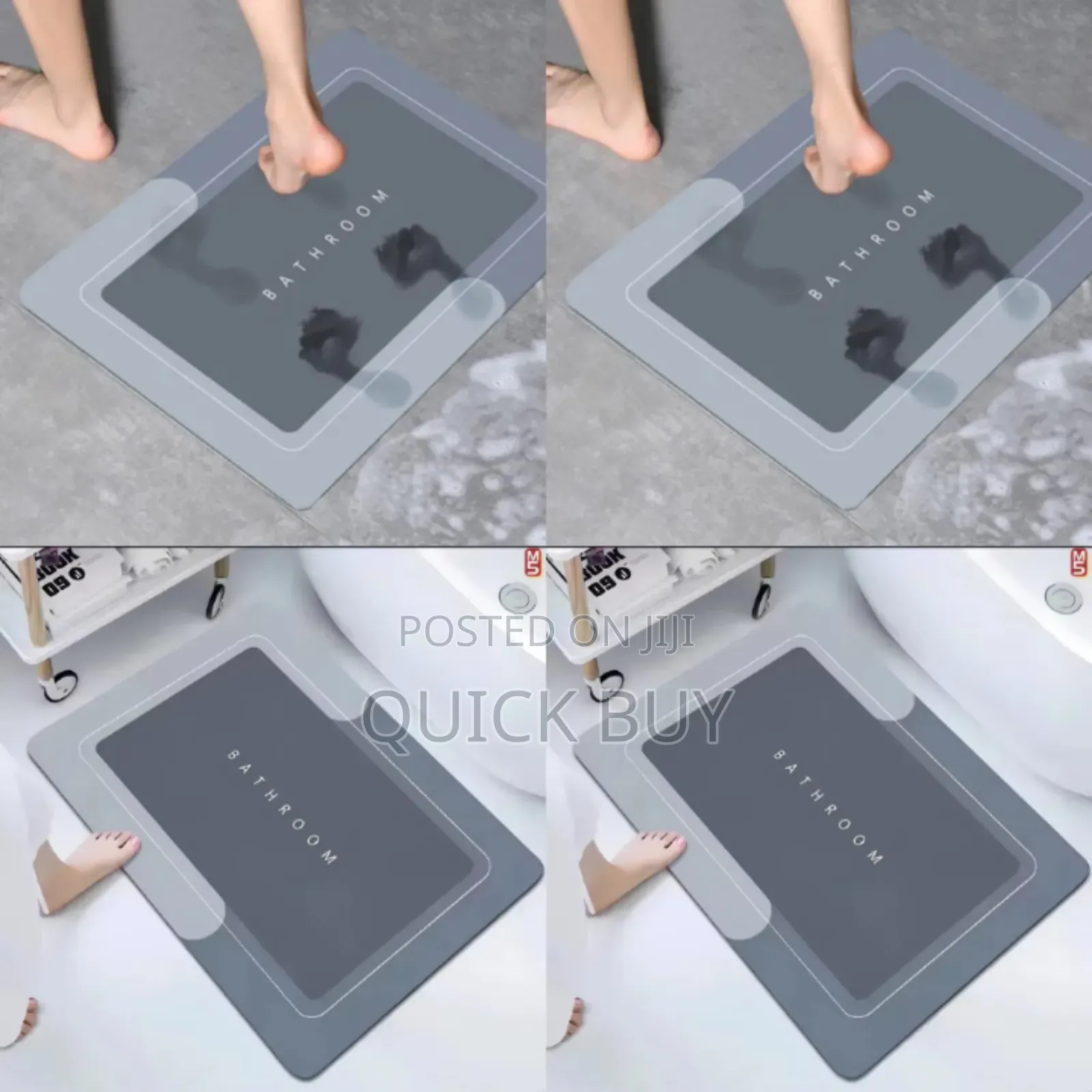 Anti-Slip Cotton Tuffed Bath Floor Mat