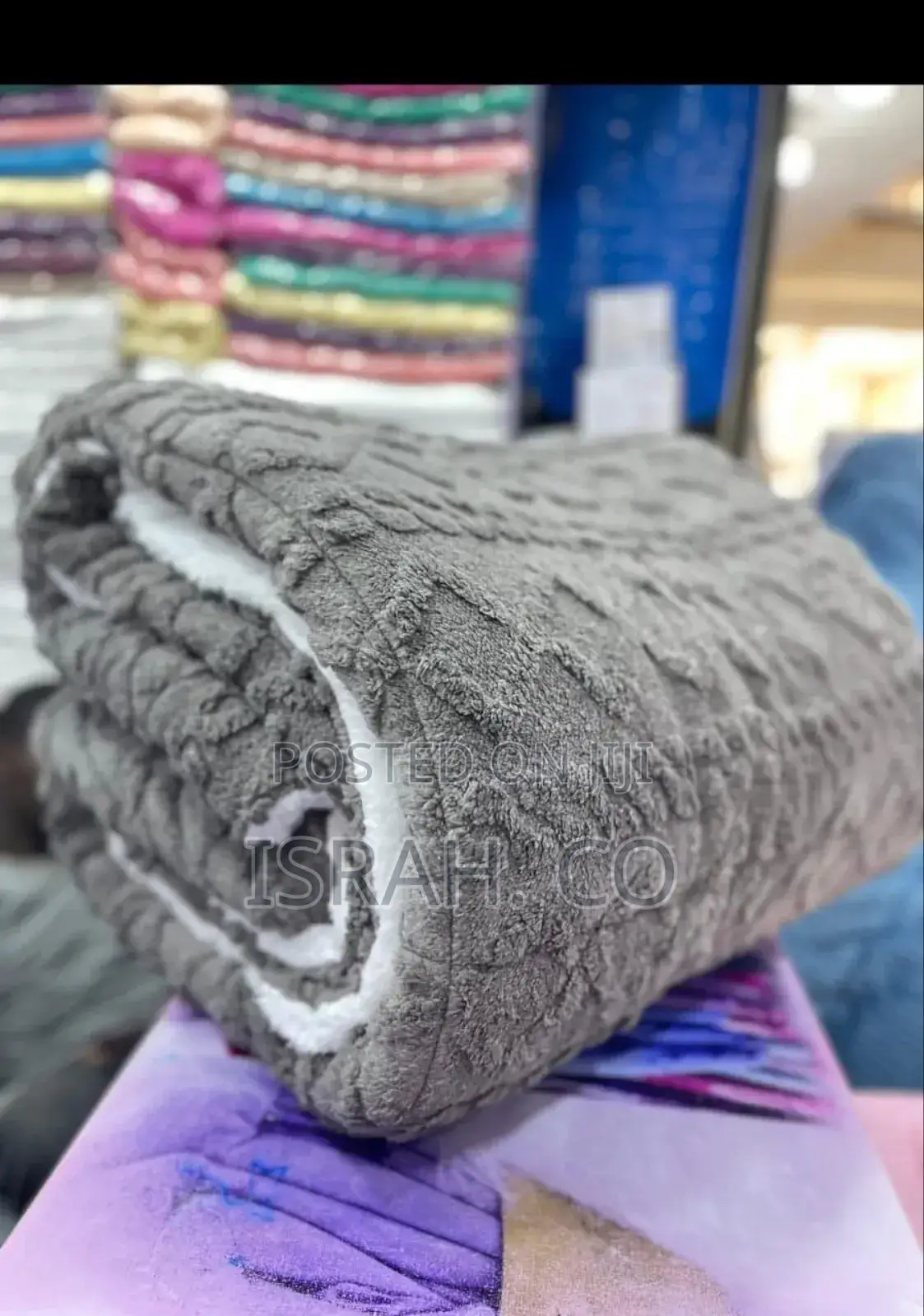 Fleese Throw Blanket Grey
