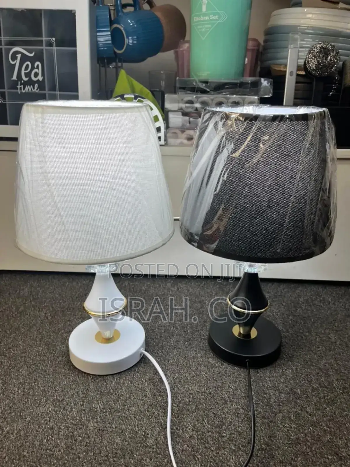 Table Lamps White and Black