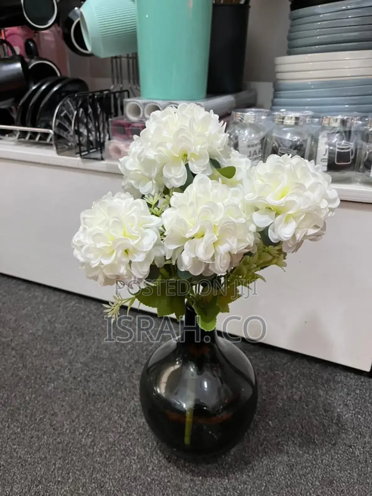 30cm Peony Silk Flowers Bouquet With the Pot
