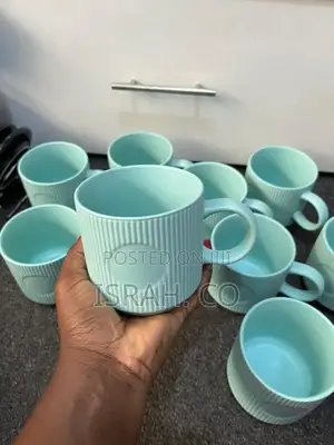 .6 Pieces Set of Long Ceramic Tea Coffee Cups