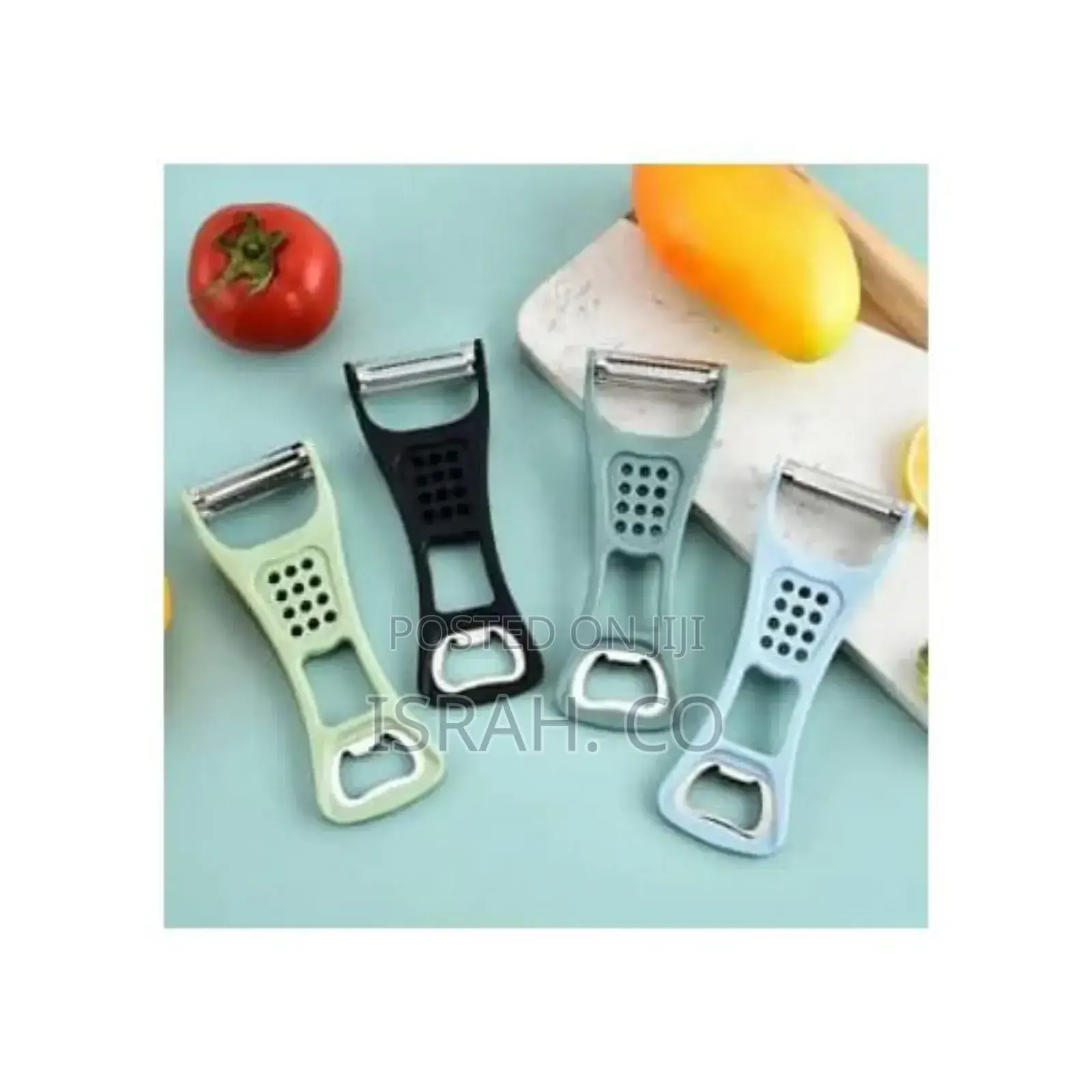 4 In1 Flat Blade Serrated Vegetable and Fruit Potato Peeler