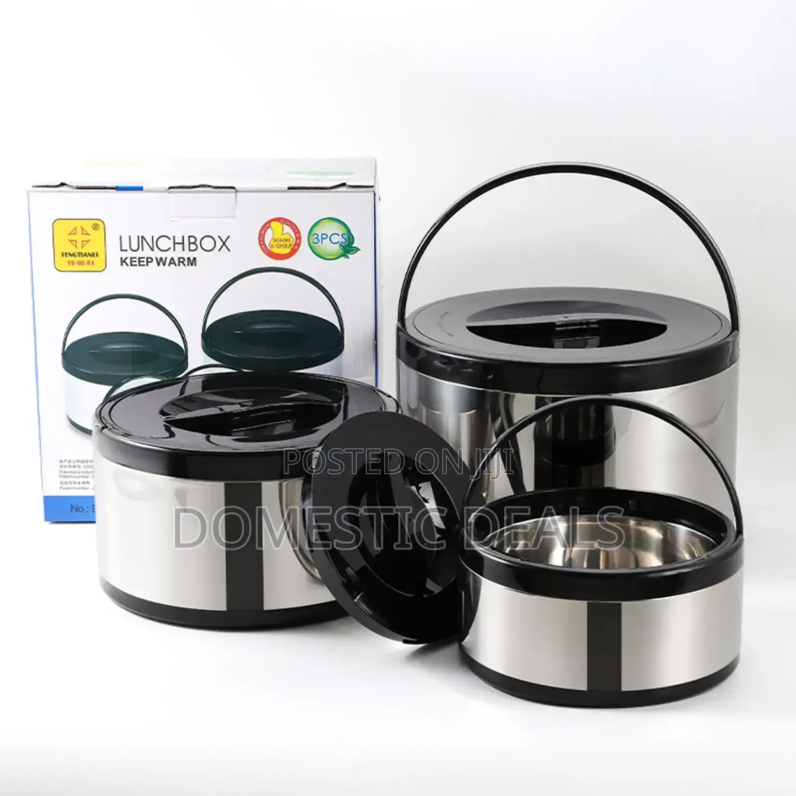 Colourful 3pcs Set Keep Warm Lunch Box