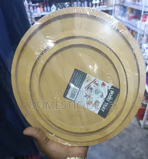 3pcs Bamboo Round Food Tray