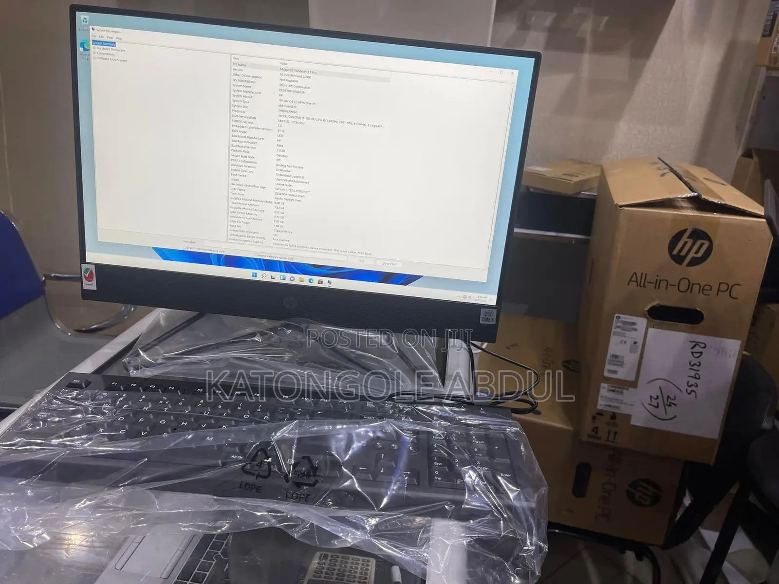 New Desktop Computer HP 200 G4 8GB Intel Core I5 SSD 256GB