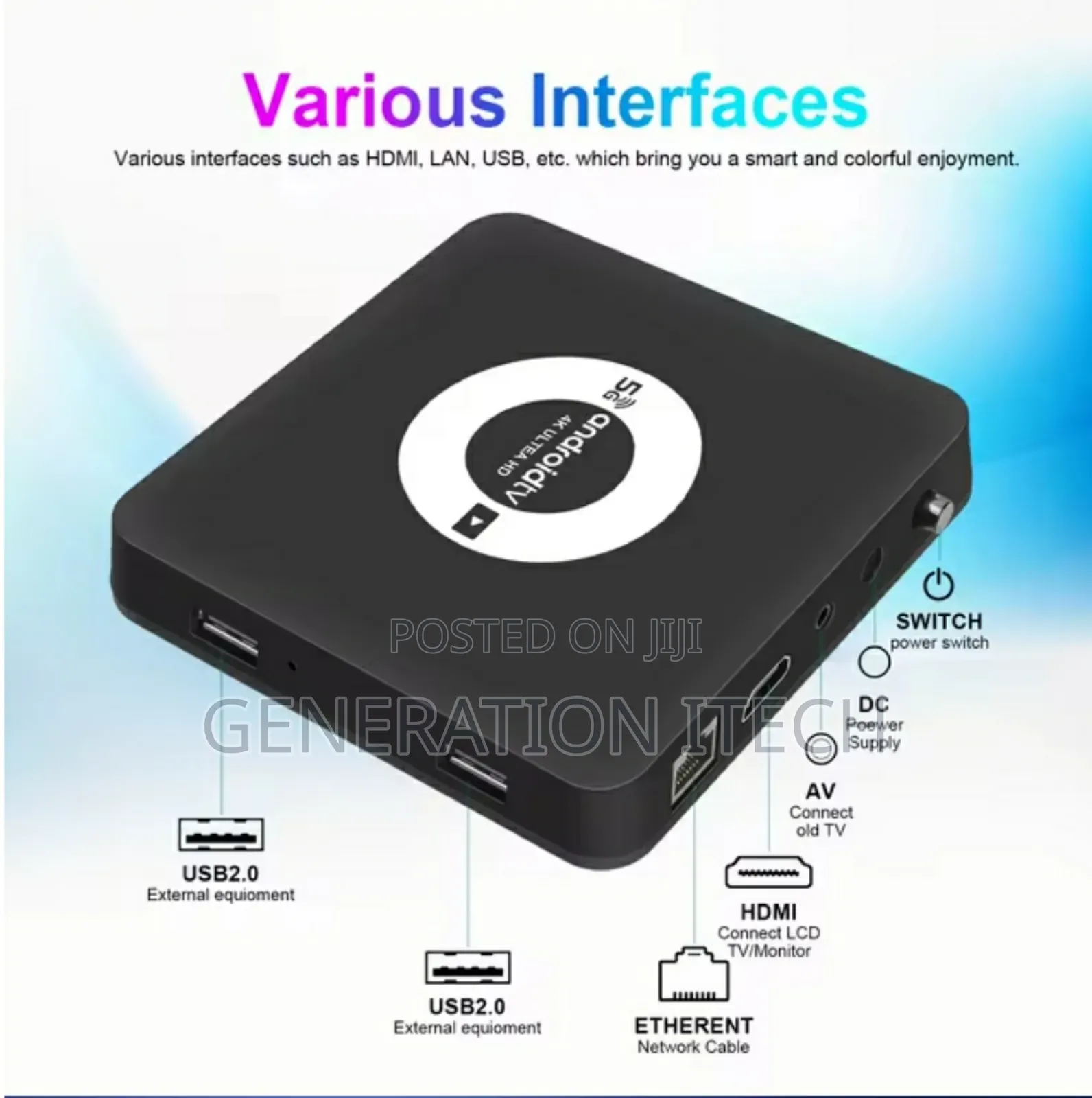 Google Android Tv Box- 128gb Storage and 8gb Ram- All Apps
